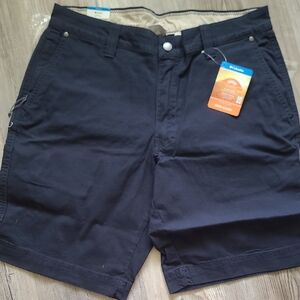 Columbia Black Flat Front Shorts